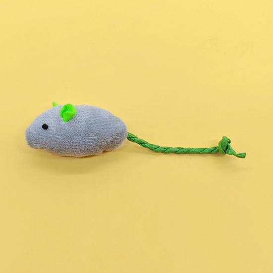 Плюшевая мышь-игрушка для кошек, мягкая набивная мышь с веревочным хвостом, наполненная кошачьей мятой, игрушка-мышь для игры, охоты и тренировки домашних кошек