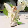 Girl DIY Garden Home Ornament Crafts Fly Fairy Car Decor Angel Figurines Miniatures Flower Fairy