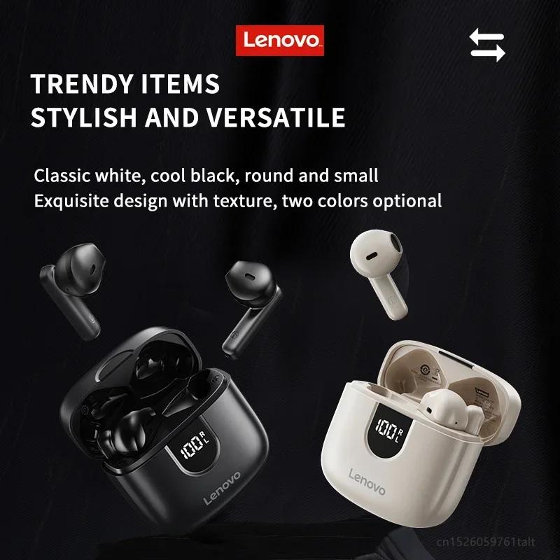 Оригинальные наушники Lenovo EA120 Bluetooth 5.4 с шумоподавлением, спортивные игровые наушники, сенсорное управление, наушники с микрофоном, НОВЫЕ