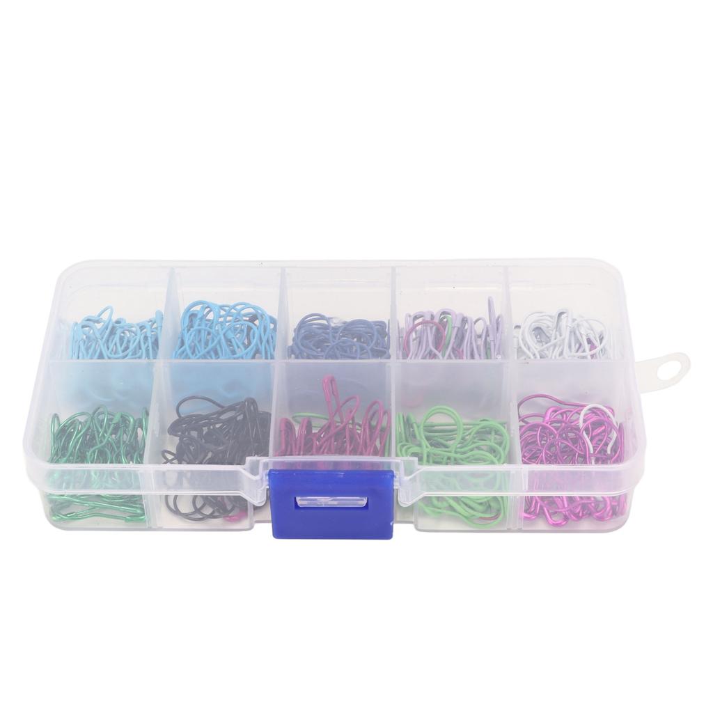 300pcs Safety Bulb Pins Rust Prevention Colored Iron Stitch Markers Crochet Markers with Plastic