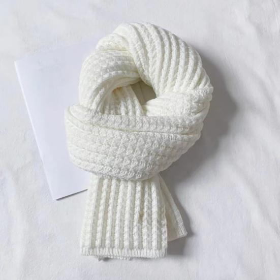 Yousheng Couple Winter Scarf Warm Thick Knitted Long Scarf Solid Color Soft Large Wrap Outdoor Indoor Cold Weather Neck Warmer