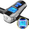 Bike Light Set with Horn Bicycle Speedometer Odometer  USB Rechargeable Fits All Bike