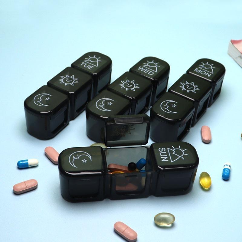 Коробка для таблеток с тремя сетками три раза утром, в середине дня и ночью, многоцветная дополнительная портативная отдельная коробка для таблеток с сортировкой