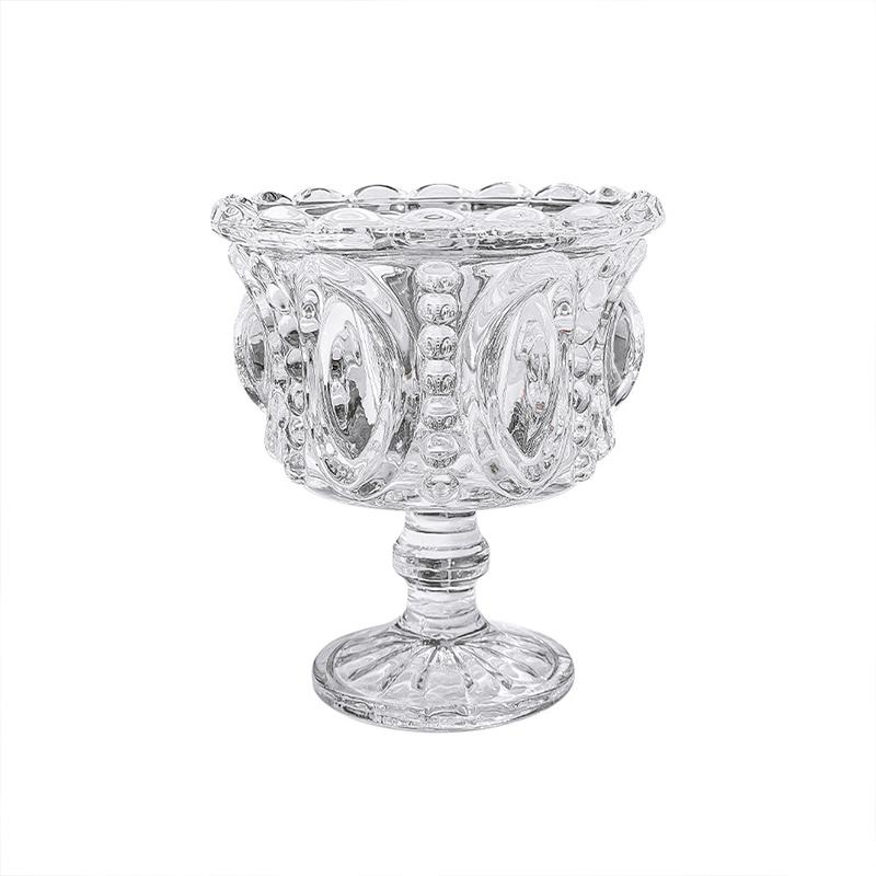 1 шт., модный десертный стакан для мороженого, йогурта, пудинга, мусса, десертная миска, сервировочное блюдо, стеклянная чашка для парфе на высокой ножке, элегантная 11,6x10 см