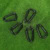 Quality Equipment Safety Black Climbing Button Alloy Carabiner Camping Hiking Hook Buckle Keychain