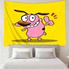 Courage the Cowardly Dog1 Tapestry for Bedroom Aesthetic Classroom Tapestries Wall Hanging for Living Room Dorm Office,Ideal Creative Gift