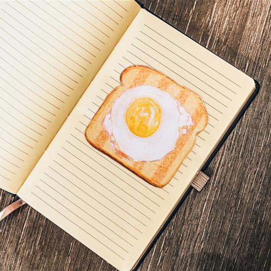 Наклейки для заметок в форме хлеба, 30 листов, дизайн буханки, бумага премиум-класса, клейкие заметки, гладкая поверхность