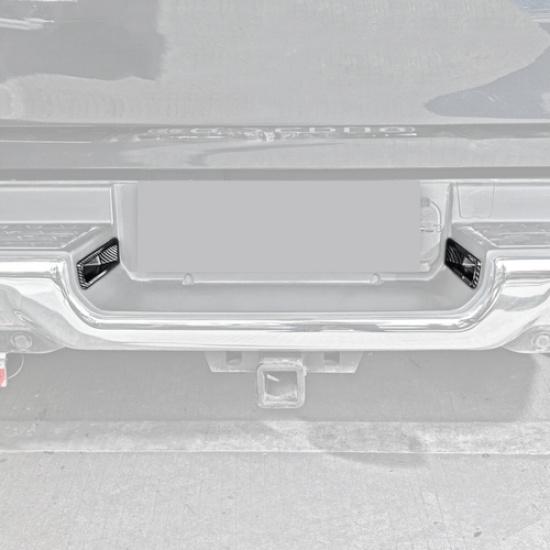 Car Rear License Plate Lamp Cover Trim For Ram 3500 -2024 Accessories Carbon