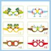 12pcs Party Glasses Funny Hawaiian 4th of July Paper Eyeglasses Tropical Fancy Party Photo Booth Props Decoration For Kids and Adults Party Supplies