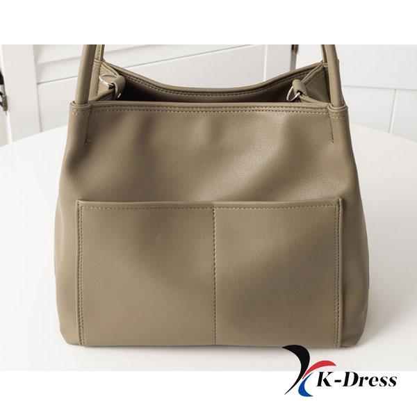 Карманная двусторонняя сумка-шоппер с перекрестием (4 цвета)