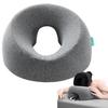 Эргономичная подушка для лежания лицом вниз, подушка-поддержка для головы из пены с памятью, дышащая, для массажа тела в салоне красоты, со съемной наволочкой, серая