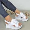 Fashion New Women's Platform Sandals Open Toe Flats Casual  Comfortable  Elevated Sandals for Women