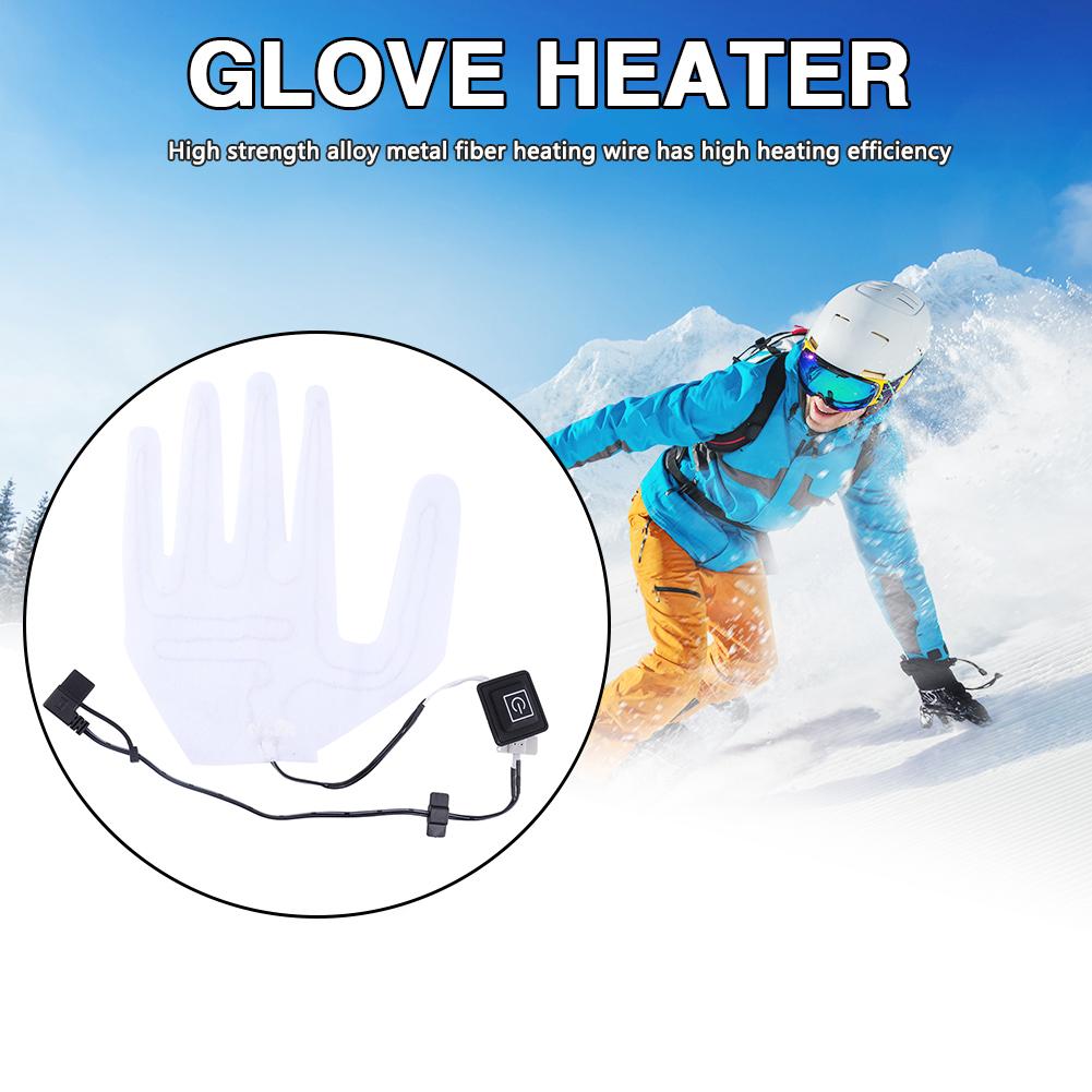 Heating Pad Heated Gloves Pad Xmas Gift USB Heated Gloves Pad Hand Warmer Thermal Winter Warm Five-Finger Gloves Heating Pad