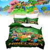 Duvet Minecraft 3d Cover Bedding Set Pillowcase Cartoon Print Double Single