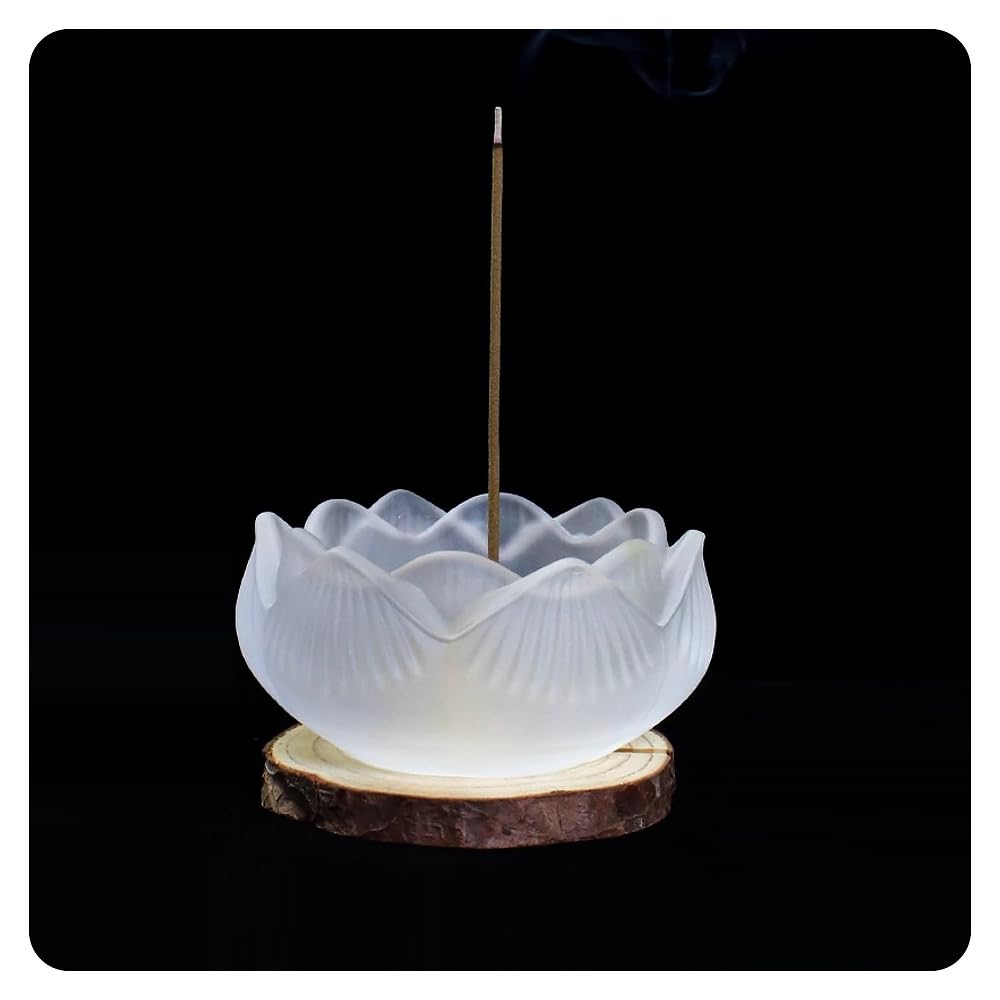 Incense holder, lotus flower-shaped, made of lapis lazuli, with nine incense holders, for Buddhist altars, incense burners, Buddhist accessories