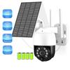 3MP WiFi IP Camera Solar Panel Wireless Outdoor PTZ Video Surveillance Human Detection PIR Night Vision CCTV Security Cameras