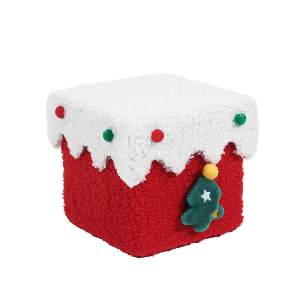 Xmas Lint Bombonera Gift Box with Present Ribbon Xmas Eve Gift Box for Christmas Eve Gifting Family Holiday Activities Hold Small Toys Candies