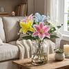 Plastic Artificial Flower Branch Real Touch Wedding Bouquets Silk Fake Bouquets  Home Decor