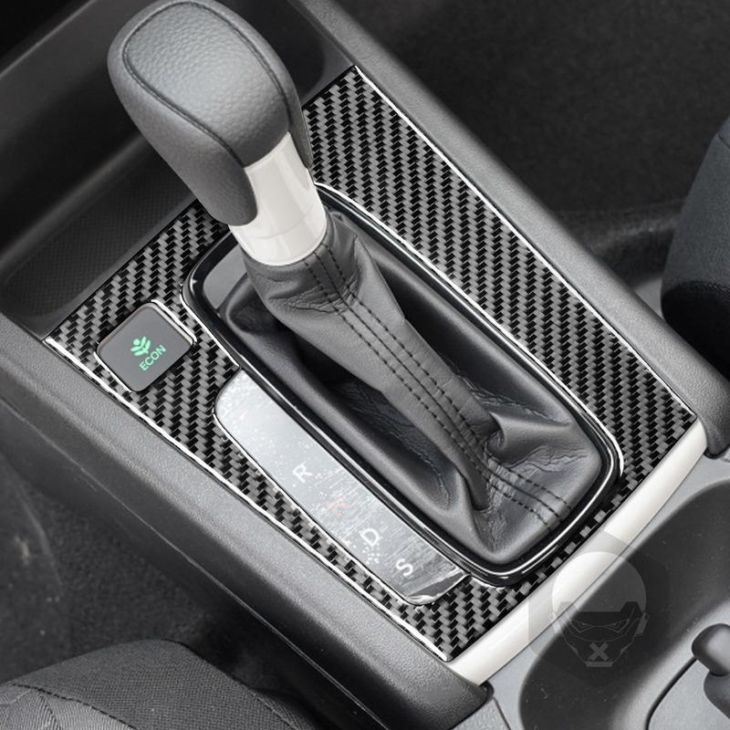 Real Carbon Fiber Car Accessories Gear Shift Panel Decorative Trim Cover Soft Sticker For Honda Fit /Jazz GR9 2024 2025