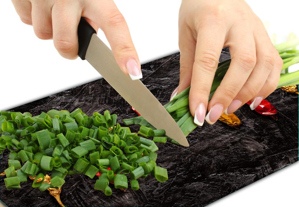 TEMPERED GLASS CUTTING BOARD 30x22 CHILLI