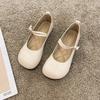 Поздний вечерний бриз, нежный, мягкая подошва, туфли Мэри Джейн, женские, лето 2025, новые, ретро, с неглубоким носком, универсальные, ленивые туфли-бобы