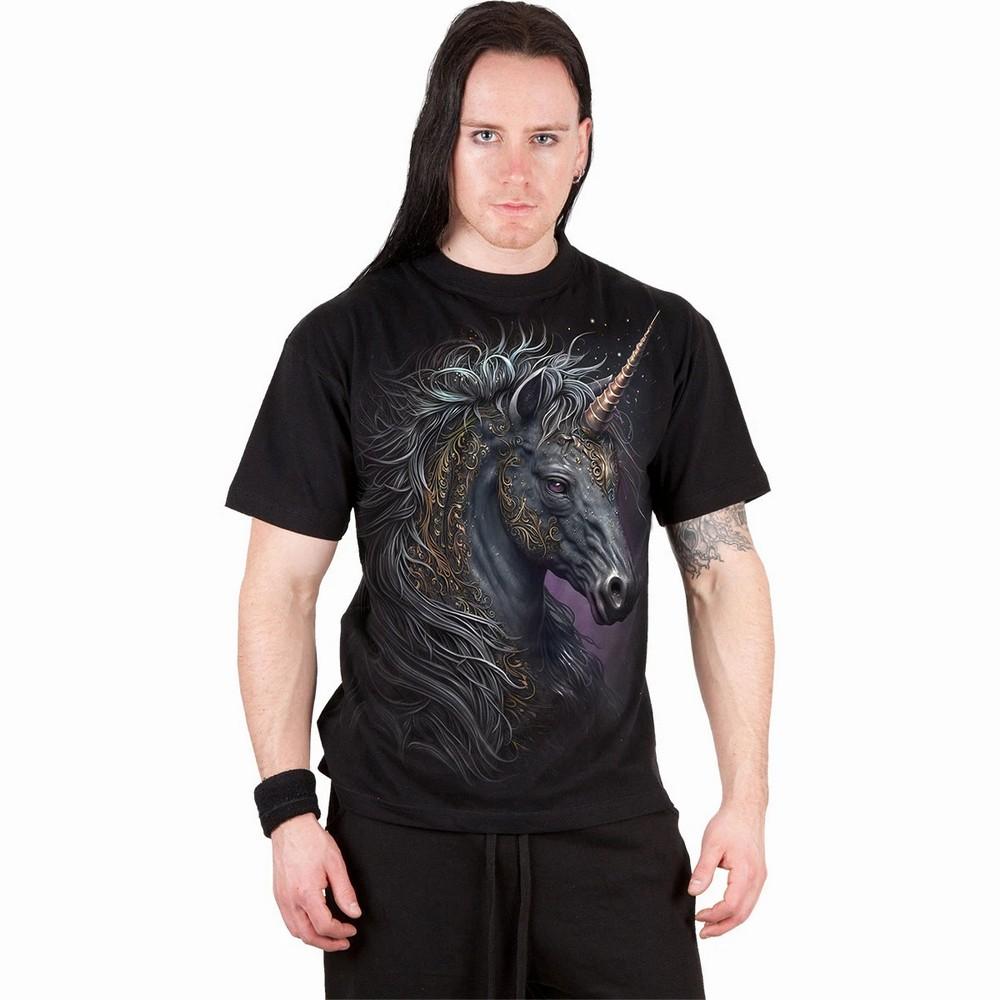 Spiral Direct Unisex Adult Celtic Unicorn Back Print T-Shirt
