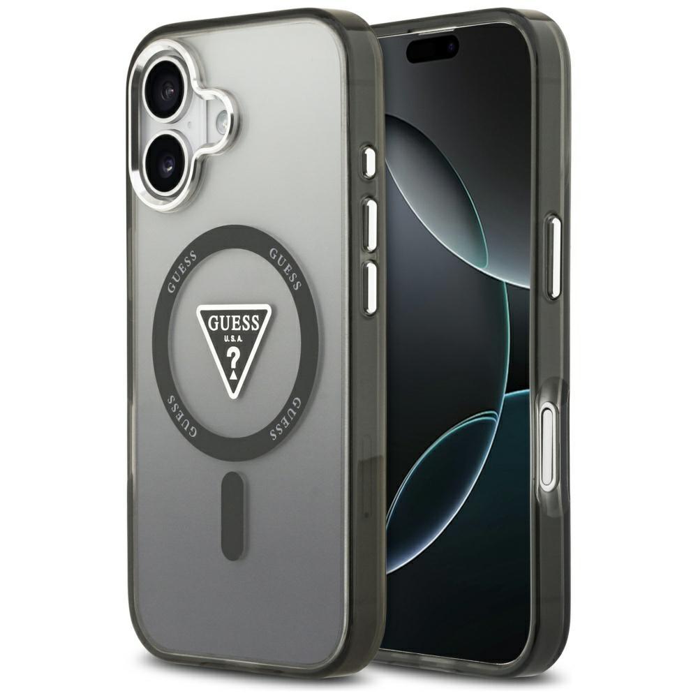 Guess IML Gradient Triangle Logo MagSafe Case for iPhone 17 Black