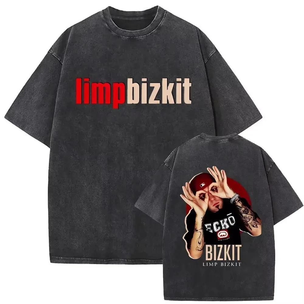 Рок-группа Limp Bizkit Классический Альбом Постер Графический Принт Футболка Мужская Женская Стирка Винтаж Уличная Одежда Хип-Хоп Повседневная Оверсайз Футболка