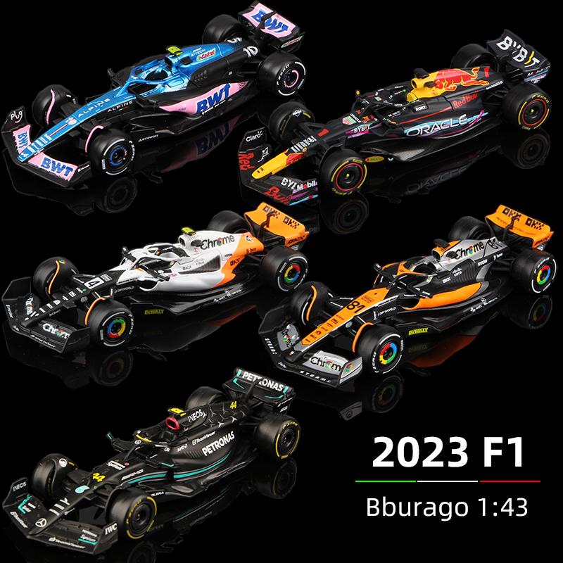 ABAC1 Bburago 1:43 2023 Модель F1 RB19 W14 SF23 C43 A523 AMR23 Гоночный Сплав Автомобиль Игрушка Red Bull Mercedes Alfa Romeo Apline