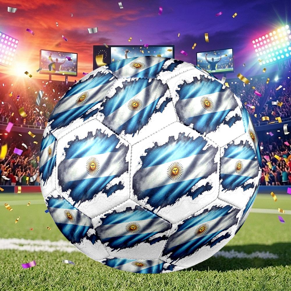 1pc Argentina Celebration Size 5 Soccer Ball, Suitable for Practice Matches/tournament Training,Lightweight and Durable gt70720