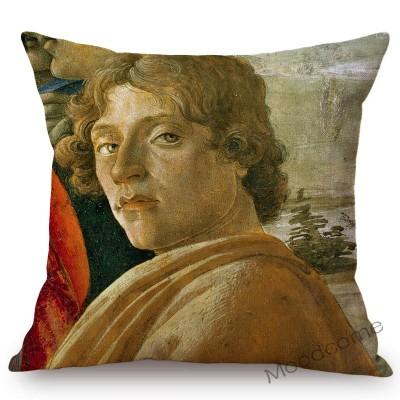Sandro Botticelli Florence Art Birth Of Venus World Famous Oil Painting Decorative Pillow Case Cotton Linen Sofa Cushion Cover