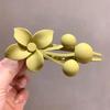 Заколка для волос с цветами и фруктами, Женский высококлассный аксессуар для прически, Зажим для хвоста, Зажим-уточка, Модная антистатическая заколка