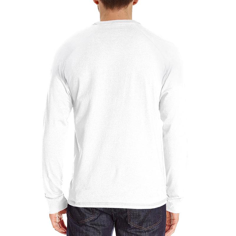 Men's Long-sleeved Shirt Solid Casual Bottom Shirt Slim Fit Round Neck Men's T-shirt