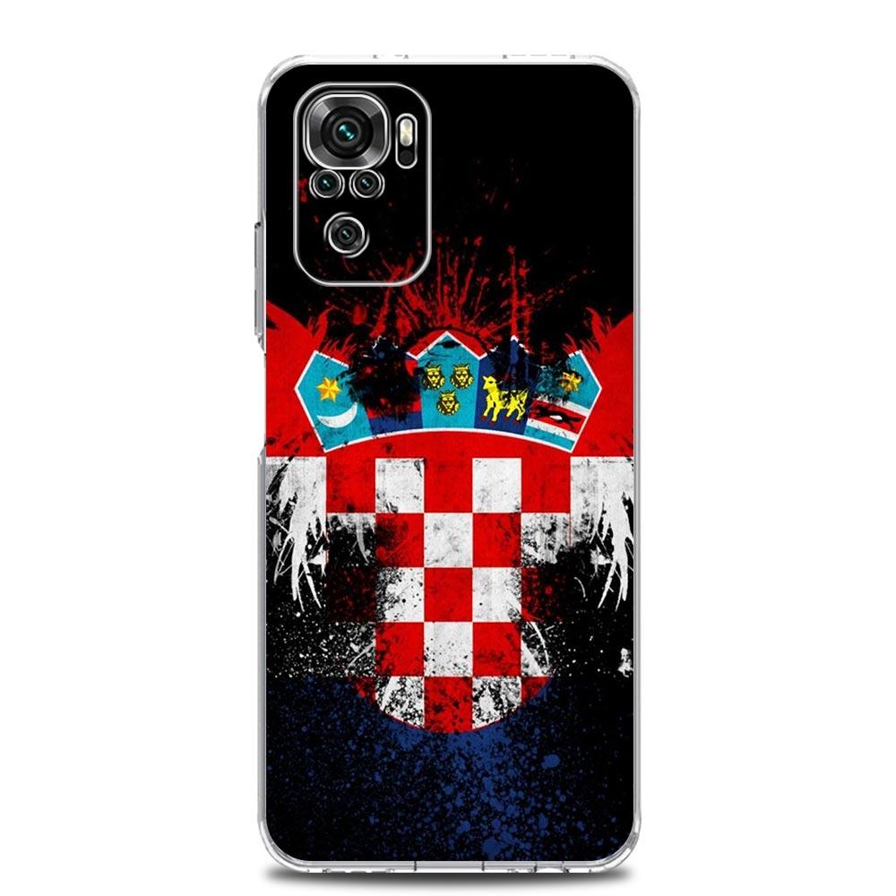 Мягкий чехол для телефона с флагом Хорватии для Xiaomi Redmi Note 12 11 9S 9 8 10 Pro Plus 7 8T 9C 9A 8A K40 Gaming, силиконовый прозрачный чехол