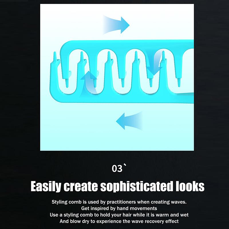 Объемная расческа с широкими зубьями для укладки волос Инструменты для завивки Пушистая текстура Для мужчин Идеально подходит для всех типов волос Инструменты для укладки волос