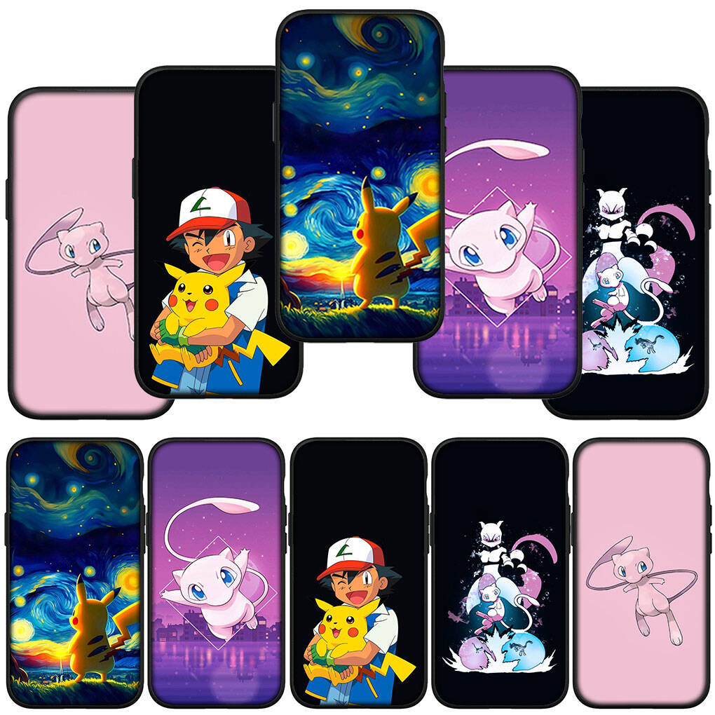 Phone Case for iPhone 17 16 15 Plus Xiaomi Poco F8 F7 X7 X6 M8 C85 C75 C71 Redmi Note 14 12 11 13 Pro Max A4 14C 13C 15C Mew Pokemon GO Pikachu Mewtwo