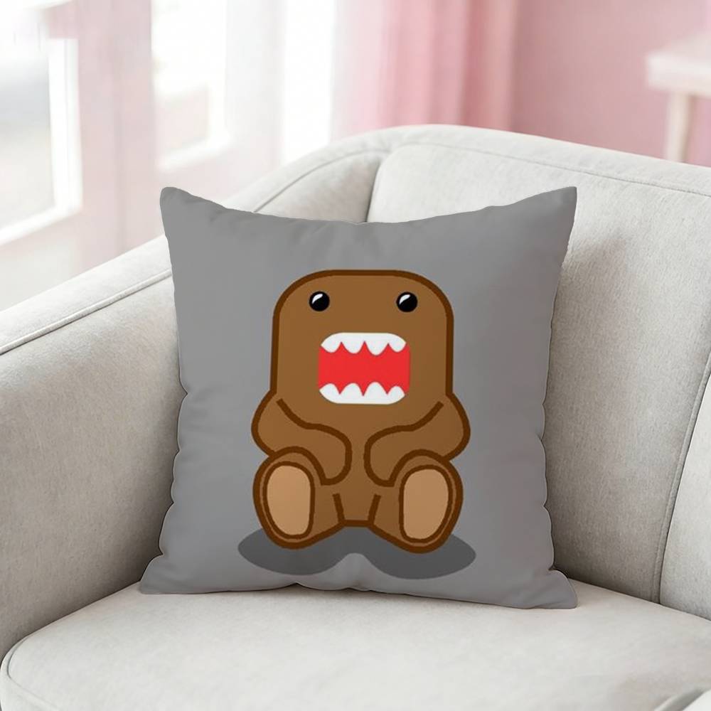 Cool Cute Domo-Kun Kawaii Pillow Case Pattern Printed Pillowcase For Living Room Sofa Cushion Cover
