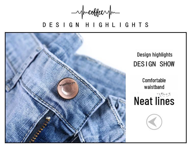 Мужские универсальные летние свободные джинсы, размер XL, деловой повседневный стиль, средне-высокая талия, высокая эластичность.