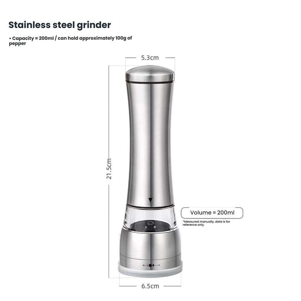 Jingmao Stainless Steel White Pepper Grinder Bottle, Salt And Black Pepper Powder, Peppercorn, Home Manual High-End Core