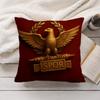Gold Imperial Eagle Rome SPQR Cushion Cover Silky Short Plush Invisible Zipper Dustproof Sofa Pillow Case for Home Decor