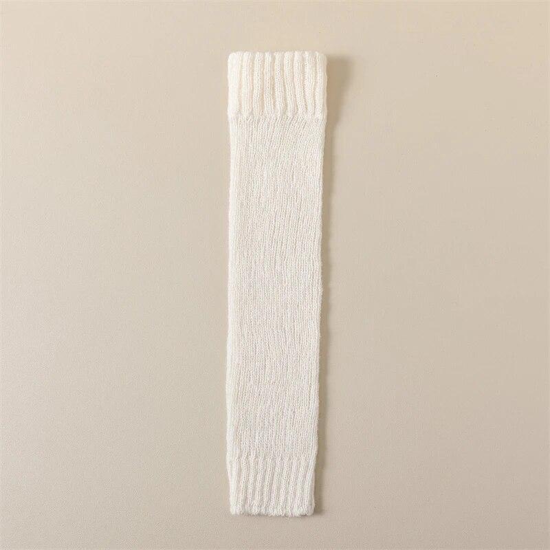 Модные женские гетры на осень-зиму, сохраняющие тепло ноги с длинными рукавами для женщин, однотонные гетры