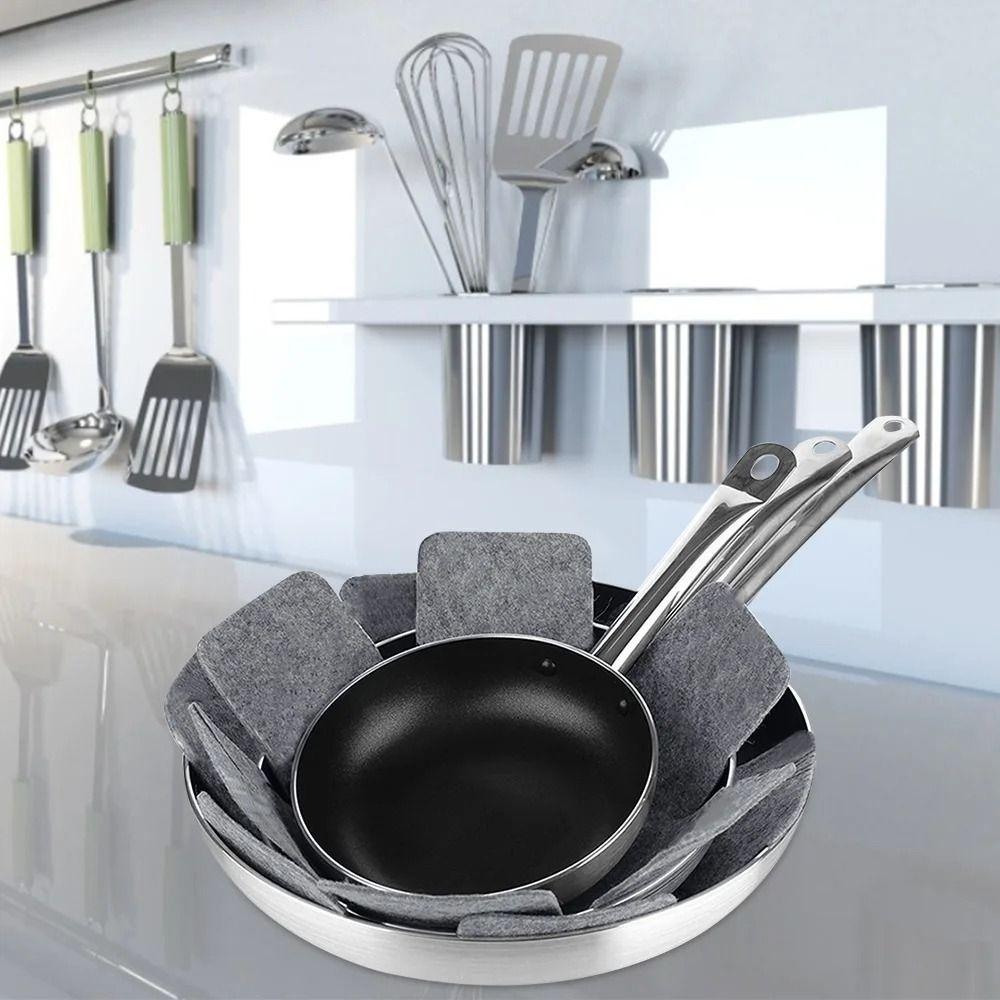 3 шт. Термостойкие разделители для кастрюль, устойчивые к царапинам, разделительные прокладки для кастрюль, новые защитные войлочные чехлы для кастрюль