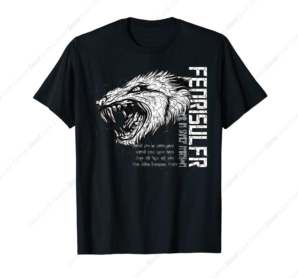 Маска Волка Вальгаллы Руны Одина Норвежский Компас Футболка Викинга