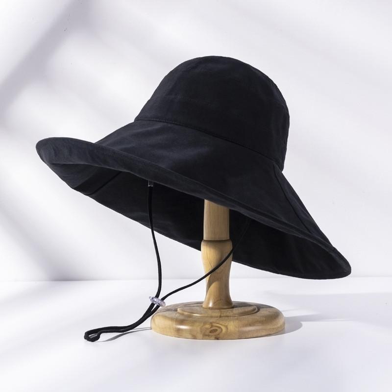 Fashion Womens Summer Sun Hat With Large Brim Cotton Linen Uv Sunshade Foldable Beach Cap