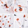 Women's Halloween Pajamas Sets 2 Piece Ghost Pumpkin Print Shirts And Shorts Pjs Lounge Set Button Down Short Sleeve Sleepwear