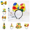 Polka Dots Neck Tie Cloth Clown Accessories Dress Up Clown Hat  Men