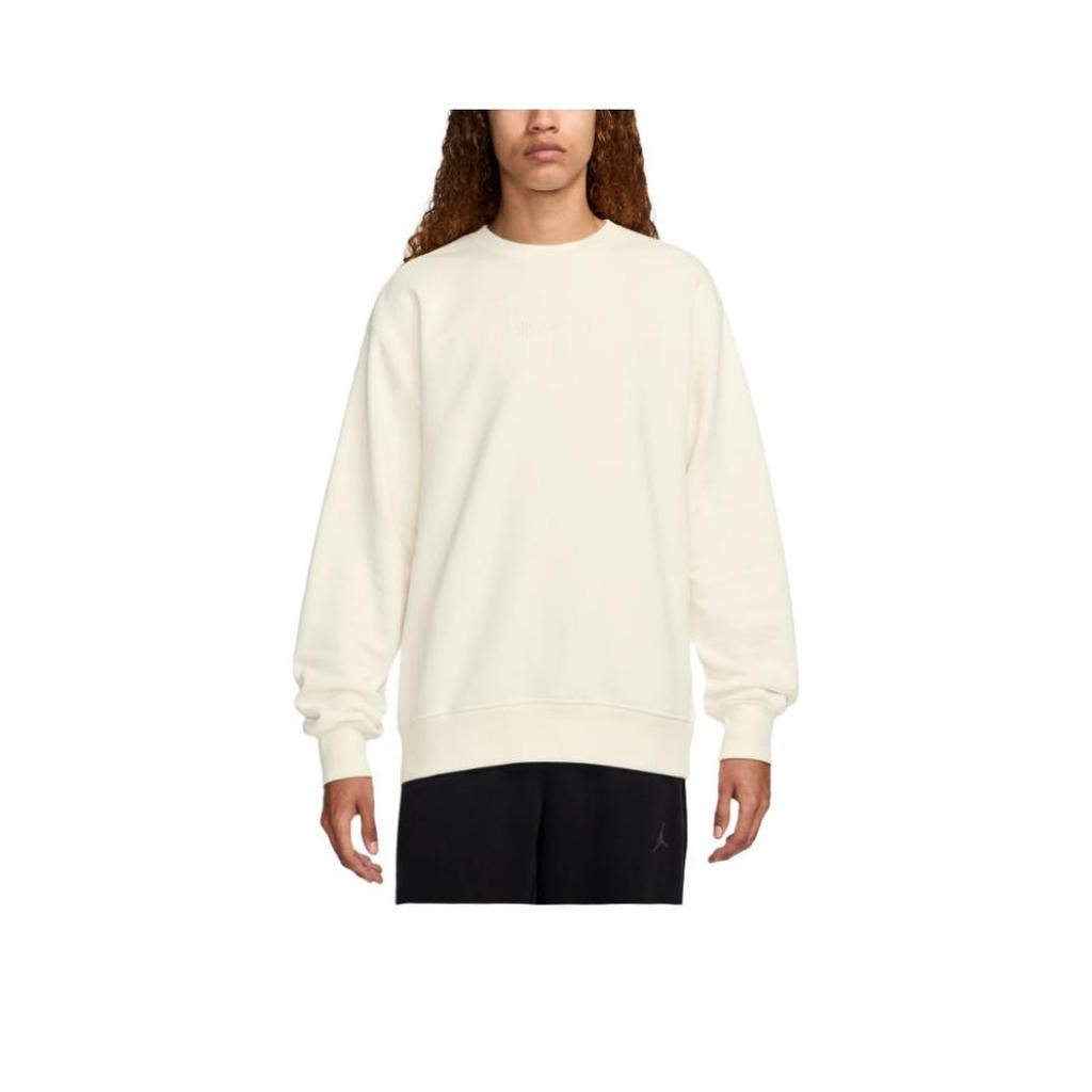 Jordan Solid Color Drop Shoulder Pullover Round Neck Long Sleeve Sweatshirt Unisex sweatshirt Off-White FZ3950-133