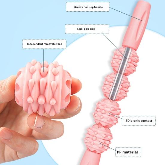 Massage Roller Muscle Sore Pain Relief Deep Tissue Relaxation Physical Therapy Hand Waist Leg Arm Belly Back Full Body Roller Massager Stick