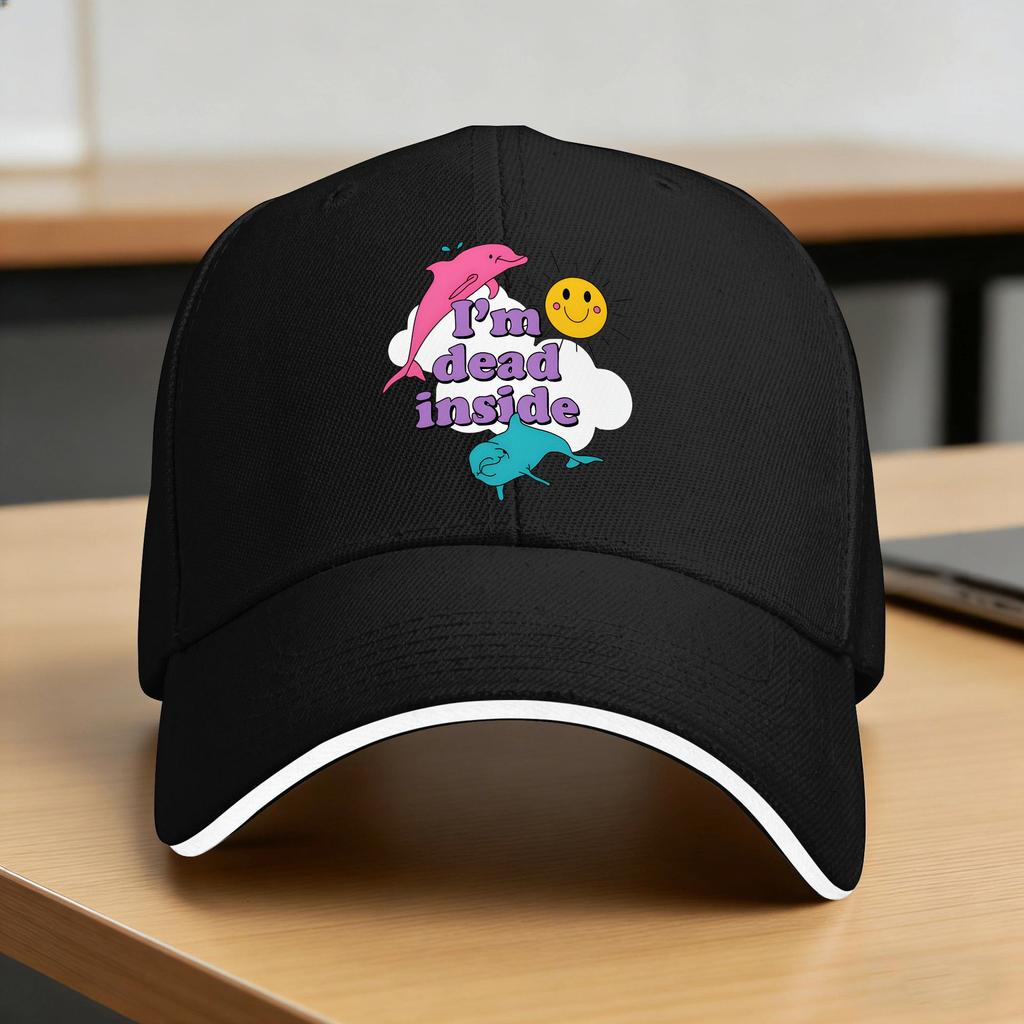 Summer Im Dead Inside Baseball Cap Running Hippie Casual Print Sun Hip Hop Hats Women Unisex Wholesale Baseball Caps