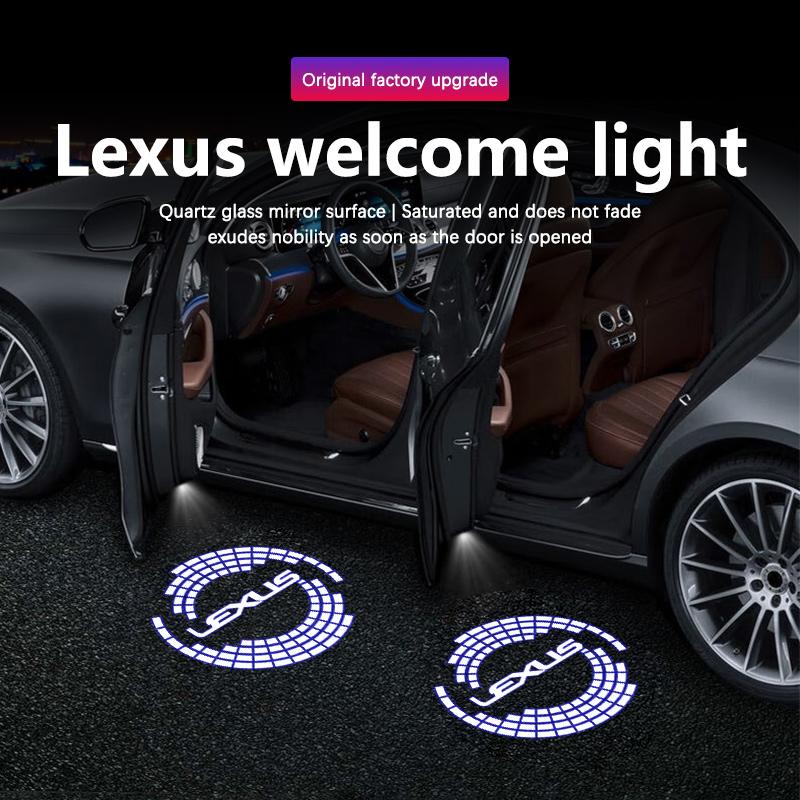 LED Car Door Logo Projector Ghost Shadow Welcome Light For Lexus ES250 ES300 ES350 RX300 LX470 LX570 ES RX GX UX RC Accessories